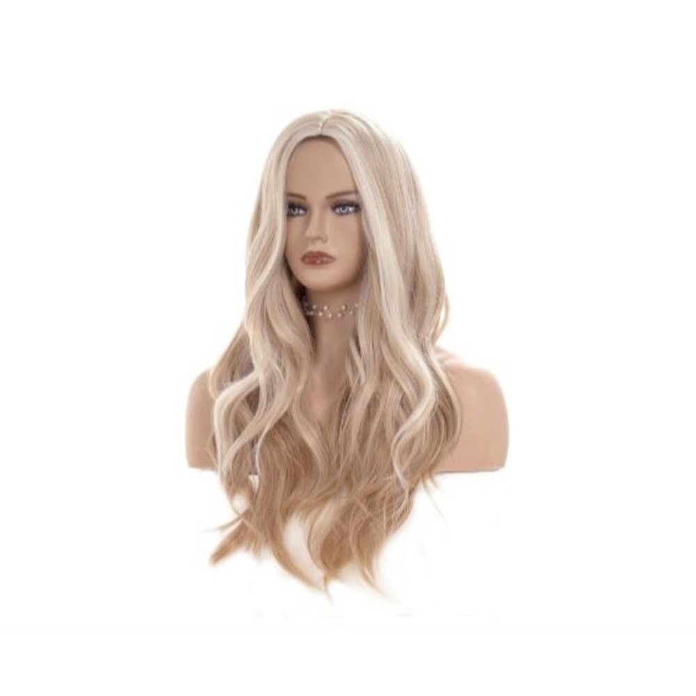 Long Blonde Wig Wavy 26 in Blonde Wigs for Women Synthetic Wig Natural Looking